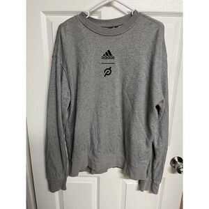 adidas Peloton Gray Graphic Jersey Sweatshirt Crew Neck M Men's